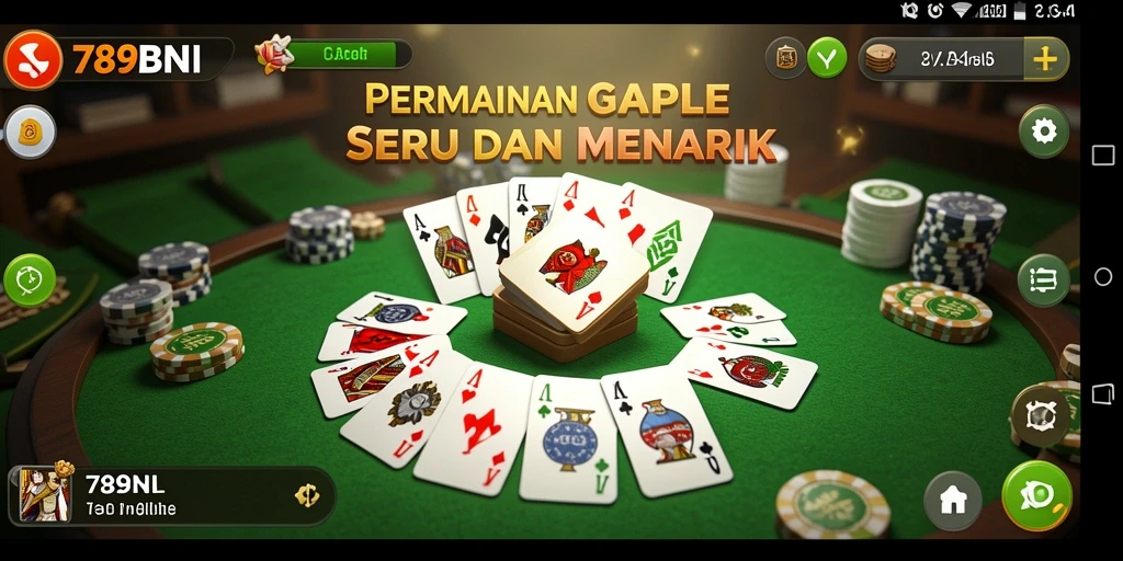 Screenshot gameplay 789BNI yang menampilkan keseruan bermain Gaple.