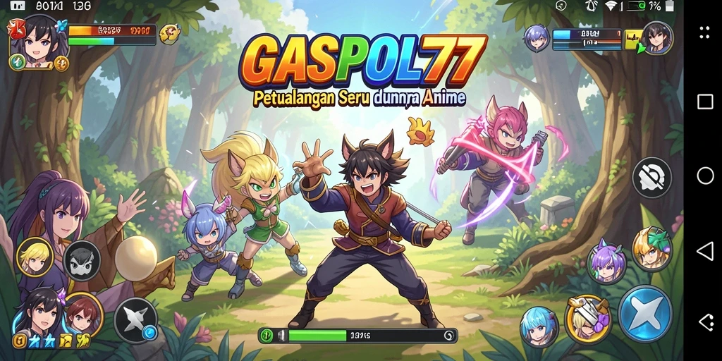 Screenshot menampilkan aksi seru dalam dunia game Anime GASPOL77.