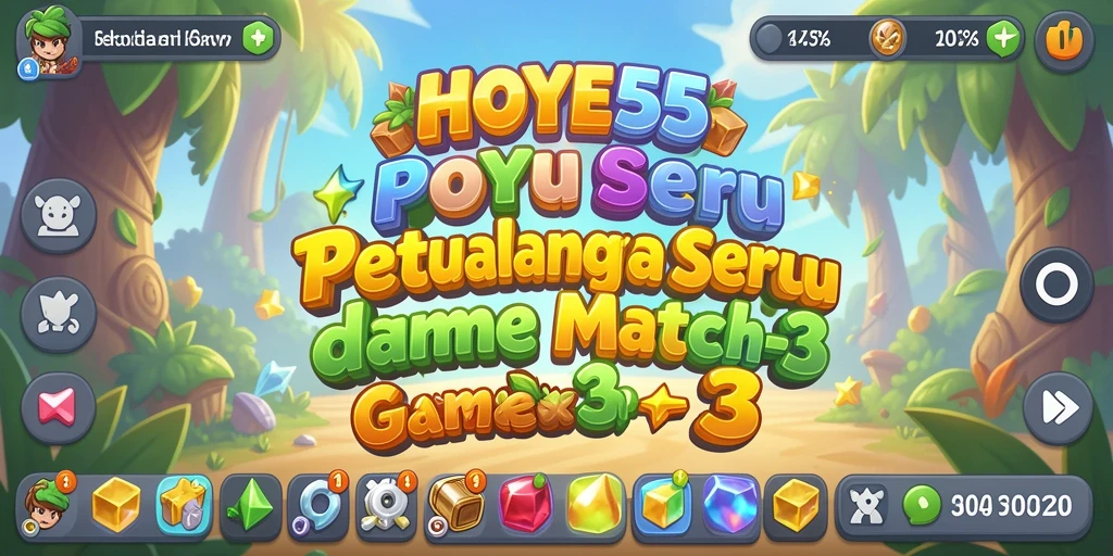 Gameplay seru HOYE55 dalam memecahkan tantangan Match-3.