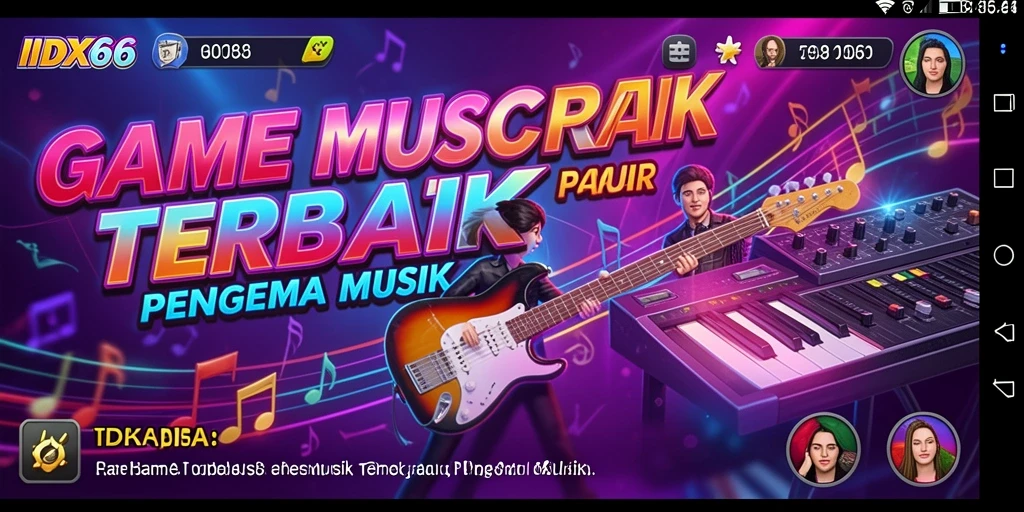 Tangkapan layar IDX66 menampilkan gameplay musik yang menarik dan interaktif.