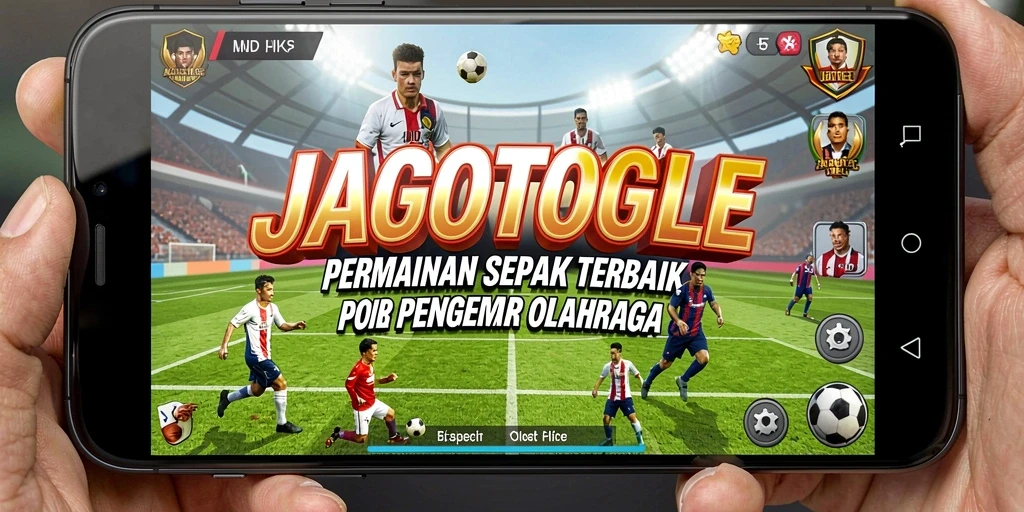 Screenshot gameplay JAGOTOGEL yang menampilkan aksi sepak bola seru.