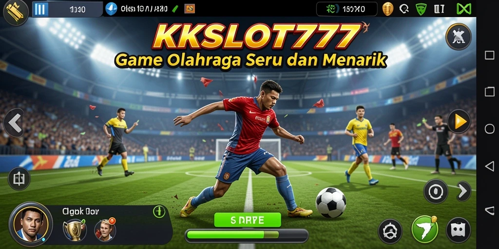 Tangkapan layar KKSLOT777 menunjukkan momen aksi seru dalam permainan olahraga.