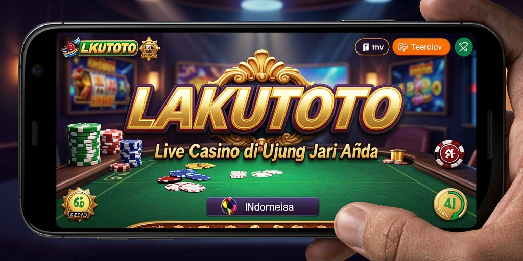 Screenshot gameplay LAKUTOTO yang menunjukkan suasana kasino langsung.