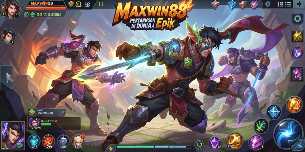 Tampilan gameplay seru di <strong>MAXWIN88</strong> dengan aksi pertarungan intens.