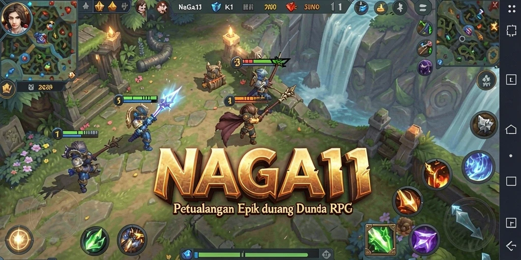 Tampilan gameplay menakjubkan NAGA11 dalam aksi RPG.