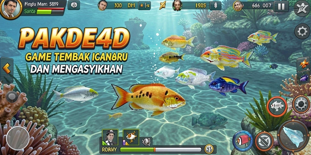 Screenshot PAKDE4D menampilkan aksi seru menangkap ikan.