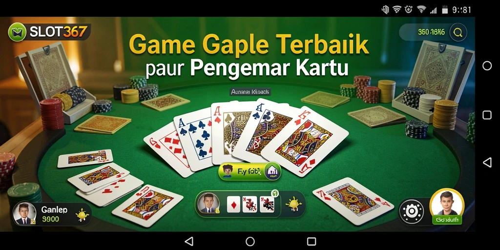 Tampilan gameplay seru dari SLOT367 dengan suasana Gaple.