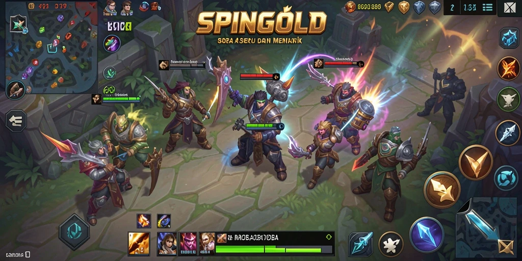 Tampilan gameplay SPINGOLD yang seru dan kompetitif.