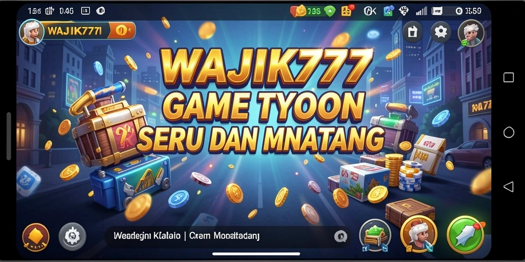 Screenshot utama WAJIK777 menampilkan gameplay Tycoon yang menarik dan interaktif.